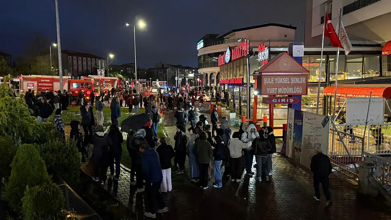 Kayseri Talas'ta Öğrenci Yurdunda Yangın Paniği: Esnaftan Öğrencilere Sıcak Kucaklama