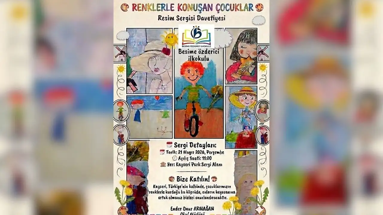 Kayseri Park'ta Minik Kalplerden Büyük Sanat: 'Resimlerle Konuşan Çocuklar' Sergisi Açılıyor