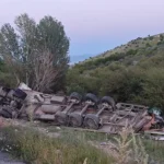 Malatya-Kayseri Yolunda Ekmek Yüklü TIR Şarampole Devrildi: Ekmekler Çevreye Saçıldı