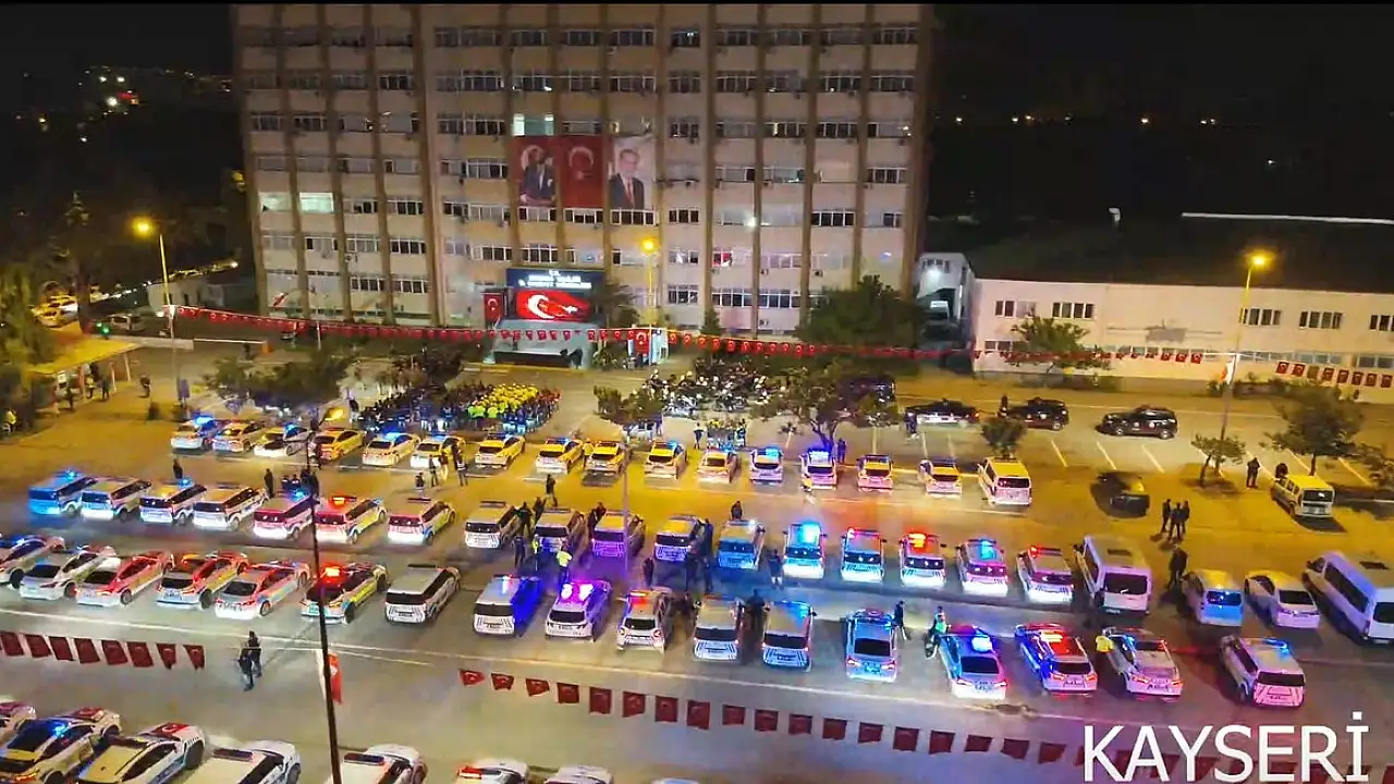 Kayseri'de Narko-Teröre Karşı Tarihi Operasyon: 282 Şüpheliye Eş Zamanlı Baskın